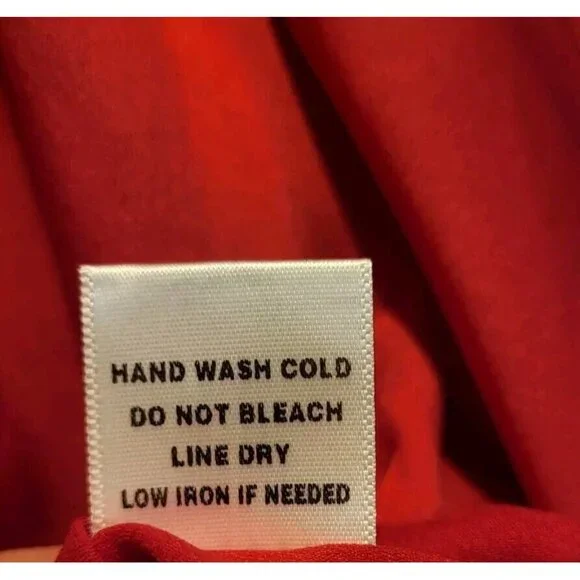 Akira Red Angelic Satin Flared Sleeve Button & Tie Crop Top Sz S V Neck Collared - Picture 8 of 8